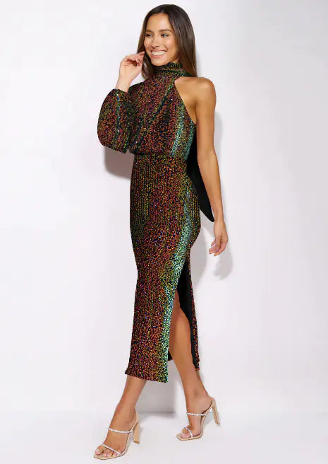 Glam Sequin Beaded Gown for Women