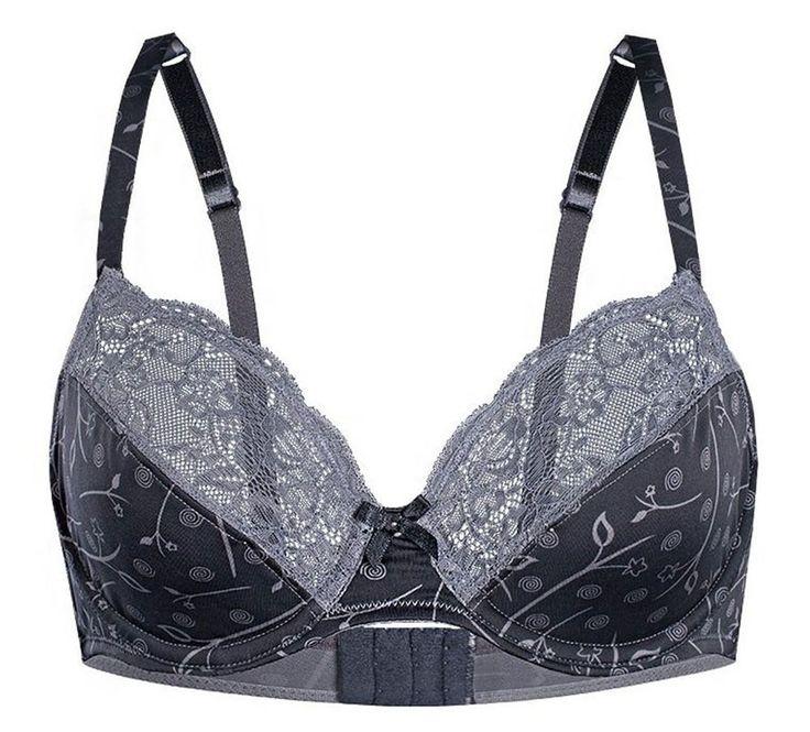 Blossom Semi Sheer Full Figure Bra - Sassa Silver