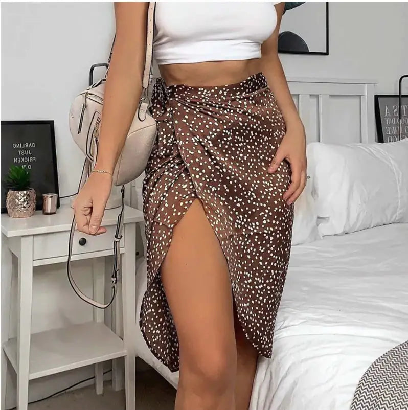 Chic High Waist Wrap Skirts - Summer