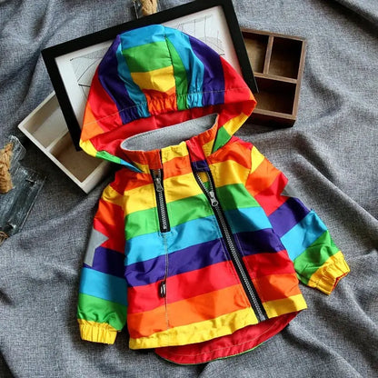 Kids Rainbow Hooded Jacket