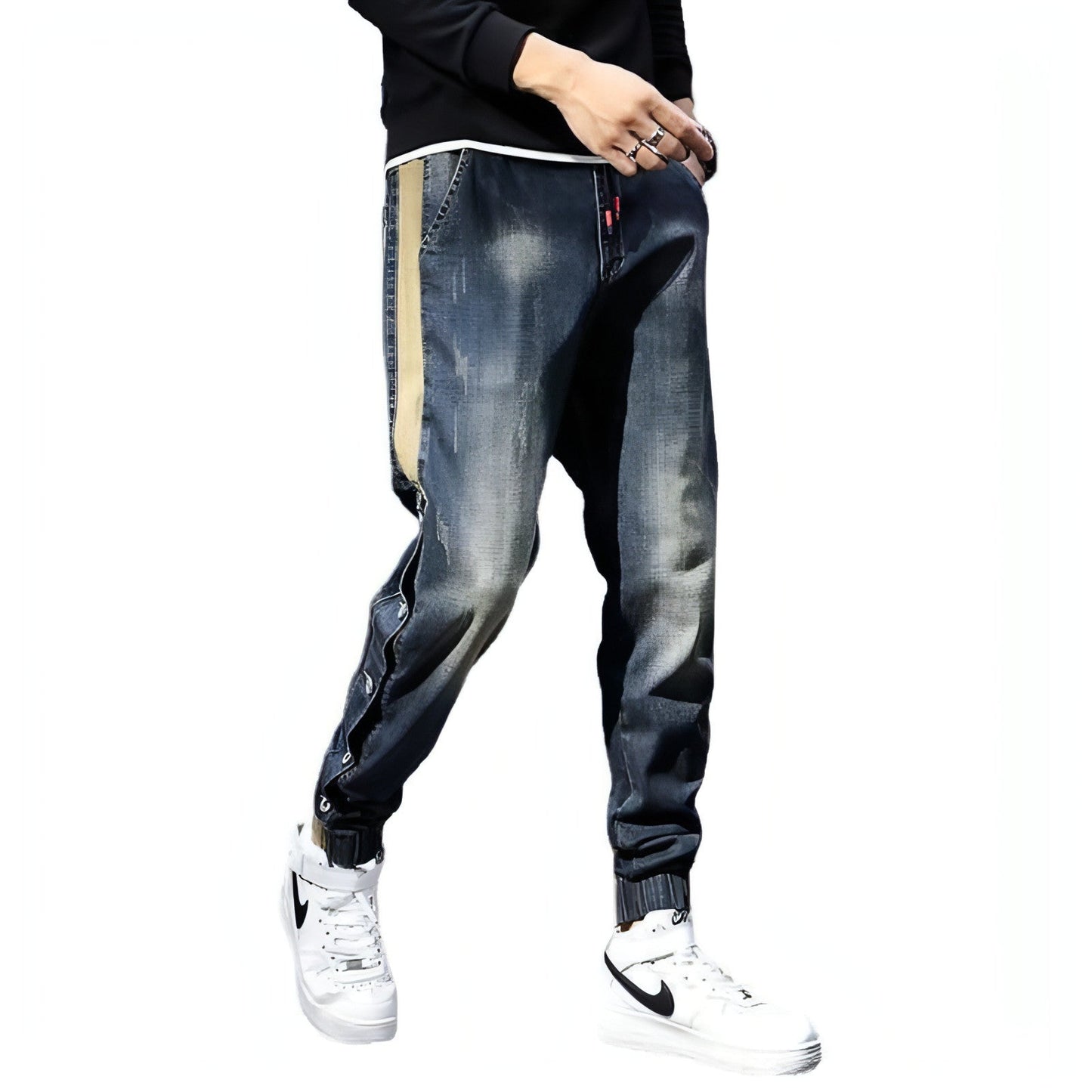 UrbanEase™ – Cropped Harem Denim Pants