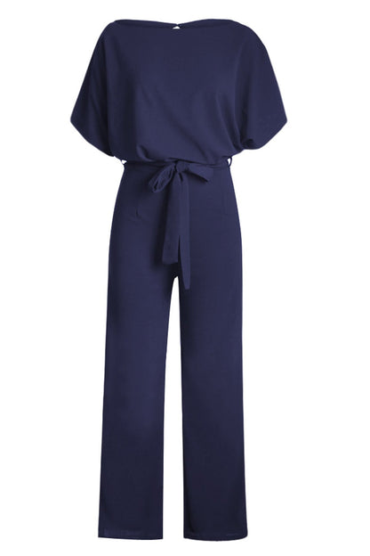 Chic Oh So Glam Wide Leg Jumpsuit - Blue