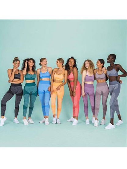 High Waist Athletic Leggings And Stretch Sports Bra