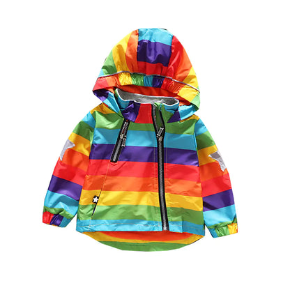Kids Rainbow Hooded Jacket