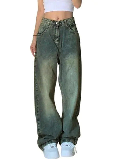 EMMIOL Wide Leg Denim for Women - High Waist Retro Jeans
