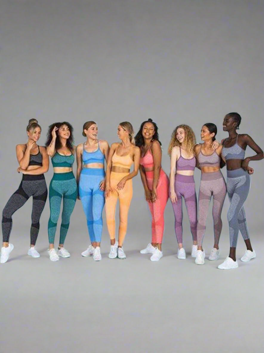 High Waist Athletic Leggings And Stretch Sports Bra