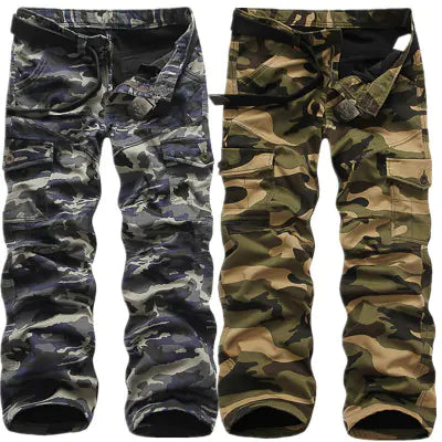 Men's Camouflage Cargo Pants with Fleece Lining
