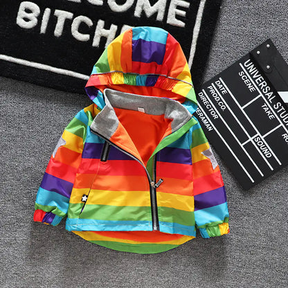 Kids Rainbow Hooded Jacket